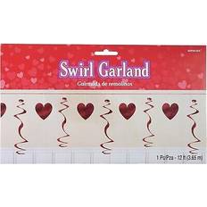 Plastic Garlands Amscan Heart Swirl Garland