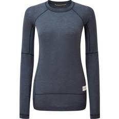 Økologiske Toppe svedundertøj ARTILECT Women's Boulder 125 Crew L/S Merino undertøj blå