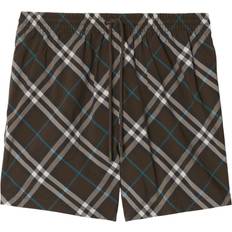 Burberry Green Swimwear Burberry checked drawstring-waist swim shorts men Polyamide/Polyester Green