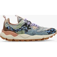 Flower Mountain Womens Yamano Suede &amp Technical Trainers In Grey Siz