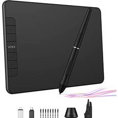Graphics Drawing Tablet, VK640 6 4 Inch Digital Drawing Pad with Battery-Free Pen 6 Shortcut Keys Tilt Function 8192 Levels Electronic Writing