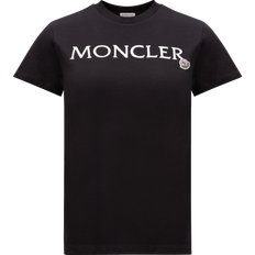 Moncler Herre - XL T-shirts Moncler T-shirt à Logo Brodé - Noir