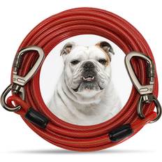 Pets Maxpower Long Tie Out Cable 5mm-15m Red Large