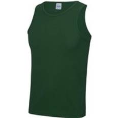 Green Tank Tops AWDis Just Cool Sports Gym Plain Tank Vest Top Bottle Green