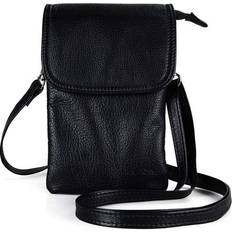 Bags Yuanbang Co.ltd, Small Crossbody Phone Bag for Women PU Leather Cross Body Cell Phone Purse Wallet Card Holder Mini Shoulder Bags Ladies Handbags with Long Strap(Black)