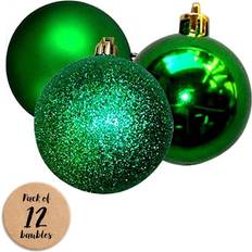 Christmas Tree Ornaments Shatchi 30mm Baubles Shatterproof Decorations - 12 Pack Christmas Tree Ornament