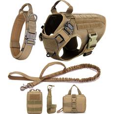 Pets Maxpower Large Dog Harness and Leash Set - Brown