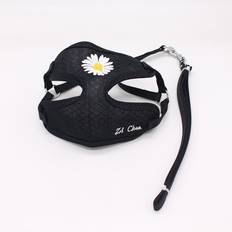 Pets Maxpower Korean Candy Color Embroidery Dog Harness - Black