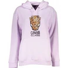 Cavalli Class Purple Cotton Sweater