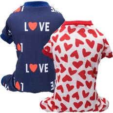 Pets None SLPUSH Dog Birthday Pajamas L - Red