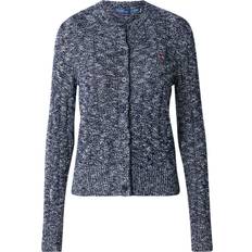 Polo Ralph Lauren Herre Trøjer Polo Ralph Lauren Polo Ralph Lauren Marineblå cardigan med ikonlogo kabelstrikket bomuld