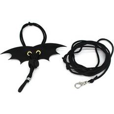 Pets Maxpower Pet Lguana Adjustable Wing Style Lizard Harness (M, Black)