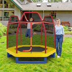 Trampolines Total Tactic TW10053OR 7 ft. Kids Recreational Bounce Jumper Trampoline Red