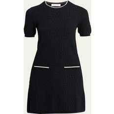 Polyamide - Short Dresses Valentino Garavani Jacquard-knit Mini Dress Black