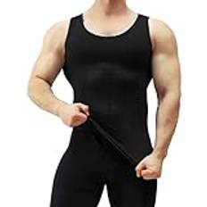 MEETYOO Compression Tank Top Herr, Shapewear Ärmlös Muskeltröjor Gym Sport Undertröja Män T-shirt Bodybuilding Träning Body Shaper Top