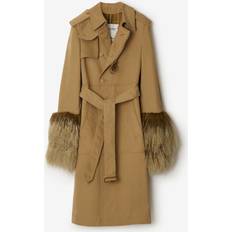 Burberry Green Coats Burberry Burberry-Trenchcoat With Cuff Details Coats Beige-Donna