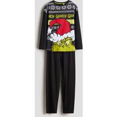 Jenter Pysjamaser H&M Gutt Sort Pyjamas bomull med trykt motiv 158/164 (12-14Y)