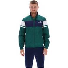 Sergio Tacchini Wallace Striped Nylon Full Zip Track Jacket Rainforest Slate Grey