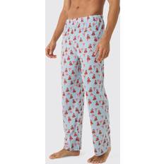 Men - Multicolored Sleepwear boohooMAN Mens Homme Teddy Bear Christmas Lounge Bottoms Multi