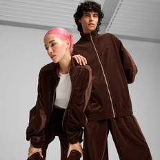 Puma Cardigan T7 Oversized Velour Track Jacket - Brun