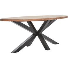 Oval Esstische Livetastic Oval Black/Acacia Dining Table 100x200cm