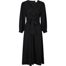 Neo Noir Dam Klänningar Neo Noir Rimini Structure Dress Dam Midiklänningar - Black