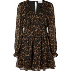 Neo Noir Sima Leo Dress Dam Korta Klänningar - Leopard