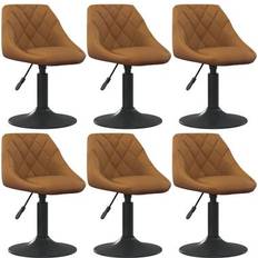 vidaXL 3088800 Brown Kitchen Chair 77.5cm 6pcs