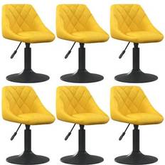 vidaXL 3088809 Mustard Yellow Kitchen Chair 77.5cm 6pcs