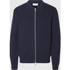 Homme Cardigans Selected Dane Full Zip Sweater Blau Mann