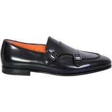 Santoni Loafers, male, Black, Black Loafer Shoes for Men