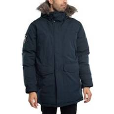 Man - Nepbont Jassen Superdry Everest Parka met Imitatiebont - Blauw