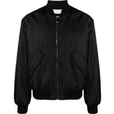 Versace Jackets Versace logo-embroidered bomber jacket men Polyamide/Viscose/Cotton/Polyester/Polyester Black