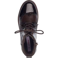 S.Oliver Sko s.Oliver damen stiefelette lack brogue flügelkappe lochmuster 5-25232-43 Braun