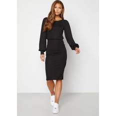 Balloon Sleeve Dress - Black