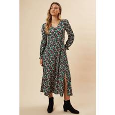 Dorothy Perkins Ditsy Floral Long Sleeve V Neck Midi Dress