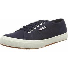 Superga 2750 cotu classic navy white womens canvas trainers