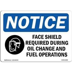 Office Supplies SignMission OSHA Notice Sign 12 x 18 in - Face Shield Required During