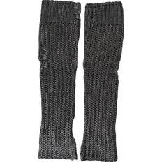 Dolce & Gabbana Gray Gloves & Mittens Dolce & Gabbana Gray Viscose Knitted Finger Less Gloves