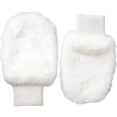 Dolce & Gabbana Women Gloves & Mittens Dolce & Gabbana White Acrylic Knitted Fur Wrist Mitten Gloves