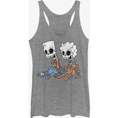 Tank Tops BoxLunch The Simpsons Skeleton Bart & Lisa Womens Tank Top GRAY HTR