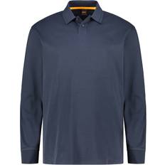 BOSS Herren Langarm-Poloshirt PE-INTERLOCK marine