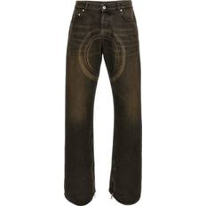 Off-White Off-White-Relax Round Jeans Grigio-Uomo Gray