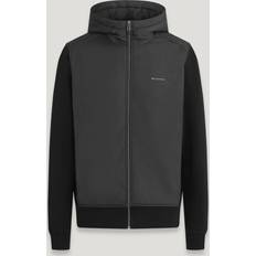 Belstaff Alloy Zip Through Hoodie Cotton Fleece - Black
