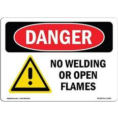 Office Supplies SignMission OSHA Danger Sign 12 x 18 in - No Welding or Open Flames