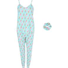 Clothing Not Morning Person Women's Plus Ice Cream Jogger PJ Set Blue (2X)