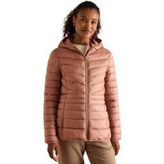 Pink - Women Coats Women's Joules Womens Kenley Full Zip Quilted Hooded Coat Pink