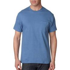 Denim T-shirts Hanes Beefy-T Unisex Pocket T-Shirt Denim Blue