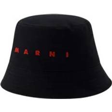 Mehrfarbig Hüte Marni Marni-Logo Embroidery Bucket Hat - Black