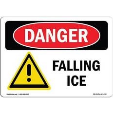 Office Supplies SignMission OSHA Danger Sign 12 x 18 in - Falling Ice